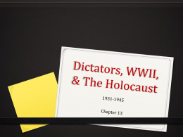 (Dictators, WWII, and The Holocaust) PPx