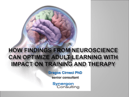 How findings from neuroscience can optimize adult learning with