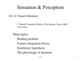 Ch. 5: Perceiving objects