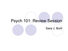 Psych 101: Review Session - Cayuga Community College