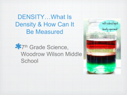 DENSITY…What Is Density & How Can It Be Measured