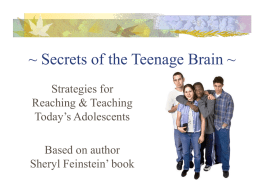 Secrets of the Teenage Brain - Ottawa