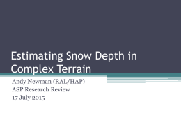 Estimating Snow Depth in Complex Terrain