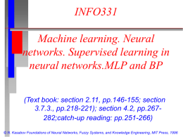 Supervised learning in neural networks: Perceptrons and