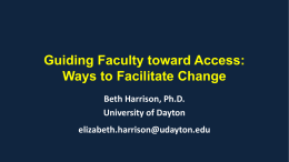 Guiding Faculty toward Access: Ways to Facilitate Change