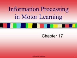 Information Processing in Motor Learning