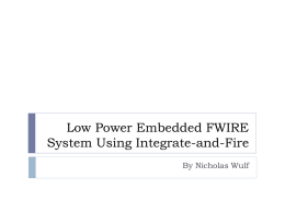 Low Power Embedded FWIRE System - Ann Gordon-Ross
