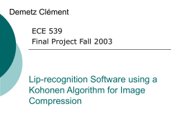 Lip-recognition Software using a Kohonen Algorithm for