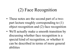 (2) Face Recognition
