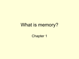 What is memory? - Randolph College