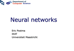 Neural Networks - Maastricht University