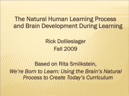 THE NATURAL LEARNING STAGES (COMPRESSED IN 4 …