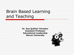 What is Brain Based Learning?