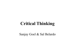 CriticalThinking - University at Albany
