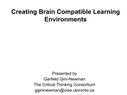 Creating Brain Compatible Learning Environments