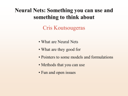 Neural Nets - Southeastern Louisiana University