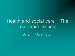 Health and social care - The four main tissues!