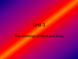 The Workings of Mind and Body