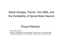 Basal Ganglia, Tremor, Vim-DBS, and the Excitability of Spinal Motor
