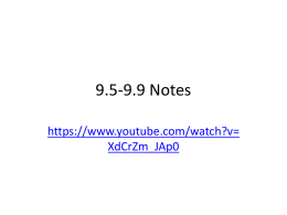 9.5-9.9 Notes
