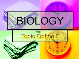 Biology Option E