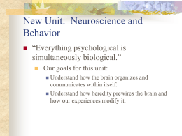 Brain, Body, and Behavior