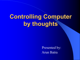 Controlling computer by thoughts