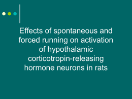 Effects of spontaneous and forced running on activation of