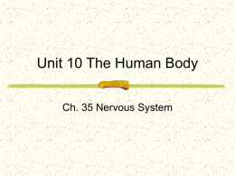 Unit 10 The Human Body - Jamestown School District