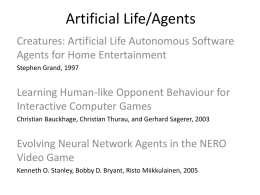 Artificial Life/Agents