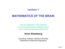 lecture 1 () - Stanford University