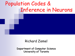 Population Codes and Inference in Neurons