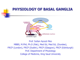 L26-Basal Ganglia Lecture Oct 6 2013