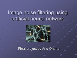 Image noise filtering using artificial neural network