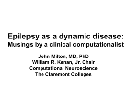 Epilepsy as a dynamic disease: Musings by a clinical computationalist