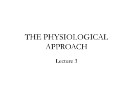 the physiological approach