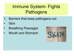 Immune System- Fights Pathogens