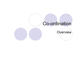 Co-ordination - BIFS IGCSE SCIENCE