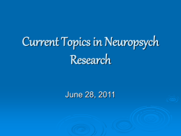 Current Research in Epilepsy & Depression