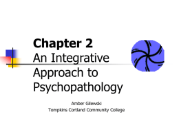 An Integrative Approach to Psychopathology - Home