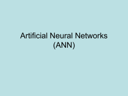 Artificial Neural Networks (ANN)