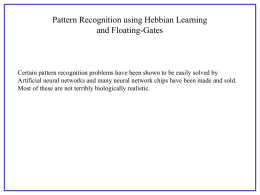Pattern Recognition using Hebbian Learning and Floating-Gates