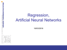 Regression, neural networks