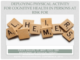 Cognition and Physical Activity