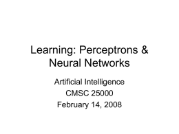 Learning: Neural Networks