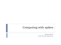 Computing with spikes