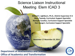 ICAD #3 - Science