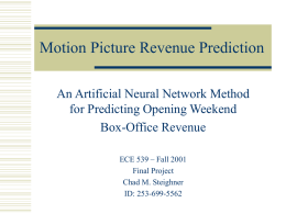 Motion Picture Revenue Prediction