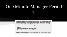 One Minute Manager Period 4