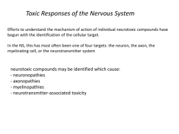 Toxic Responses of the Nervous System